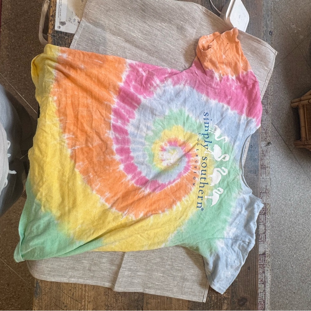 Simply Southern Multicolor Spiral Tee